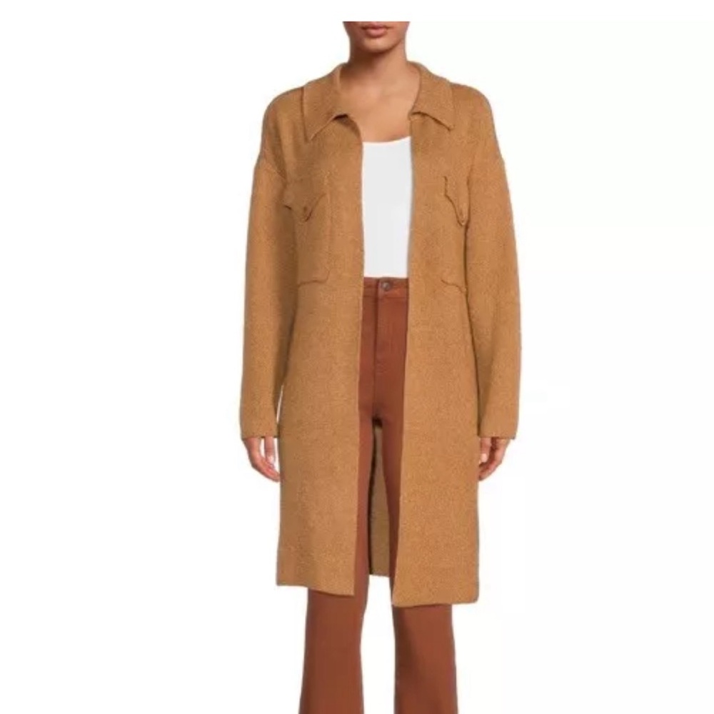 By Design Coatigan Size XL Dark Tan Good used condition